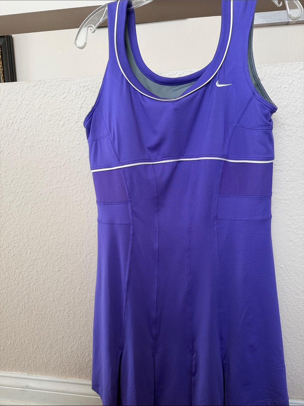Nike Purple Tank Tennis Dress with White Accent